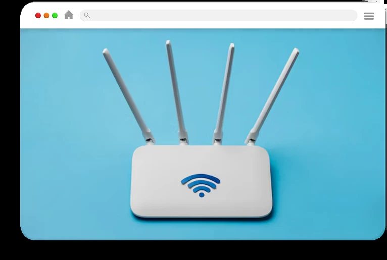 Wi-Fi router connecting the synagogue display to the internet