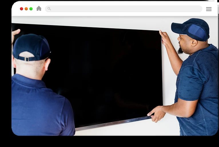 Mounting the TV screen for a synagogue zmanim board