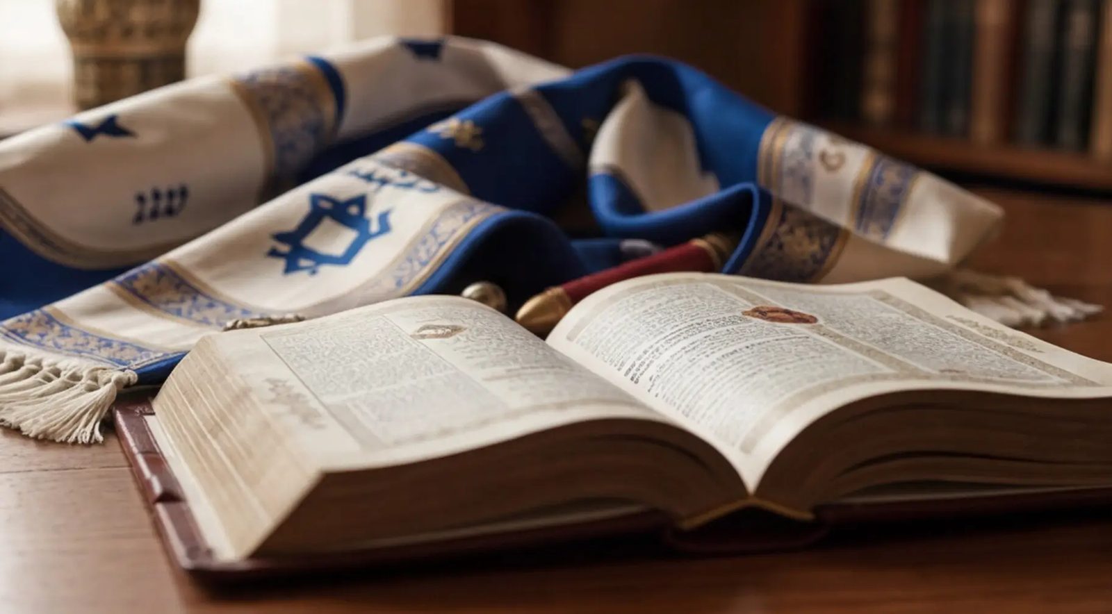 Open sefer on a table